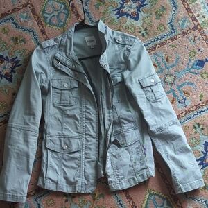 Kensie Light Gray Utility Jacket